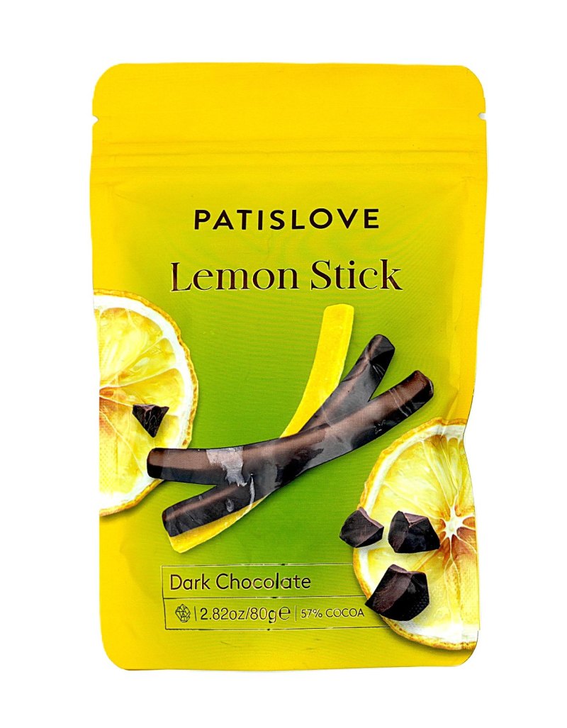PATISLOVE BATONNETS CITRON AU CHOCOLAT NOIR 12X80GR