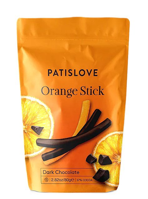 PATISLOVE BATONNETS ORANGE AU CHOCOLAT NOIR 12X80GR