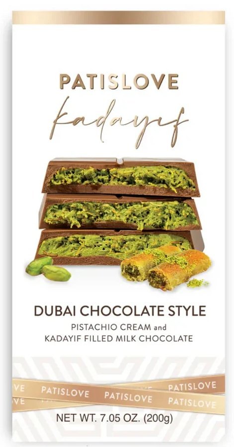 PATISLOVE CHOCOLAT DUBAI CREME DE PISTACHE ET KADAYIF 10X200GR
