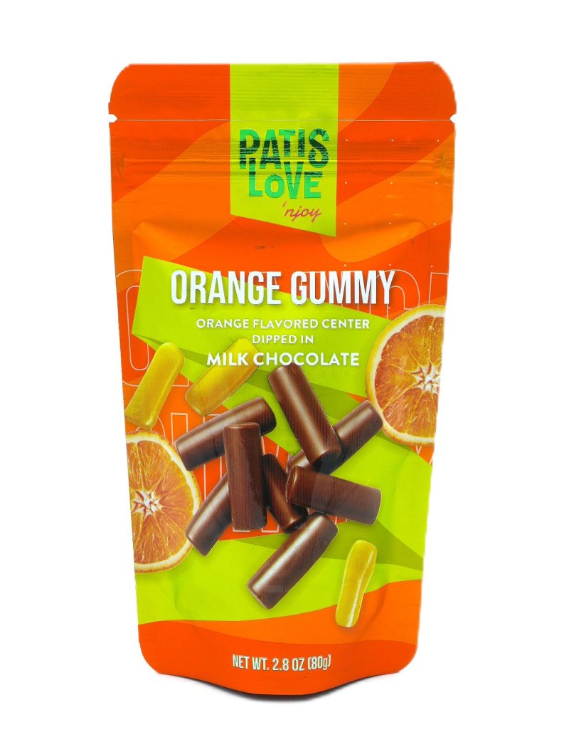 PATISLOVE GOMME A L ORANGE ET CHOCOLAT AU LAIT 12X80GR