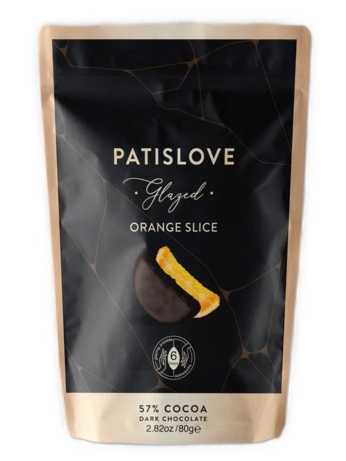PATISLOVE TRANCHES D ORANGES ENROBEES DE CHOCOLAT NOIR 57% 12X80GR