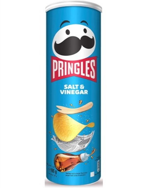 PRINGLES SALT & VINEGAR 19X165GR