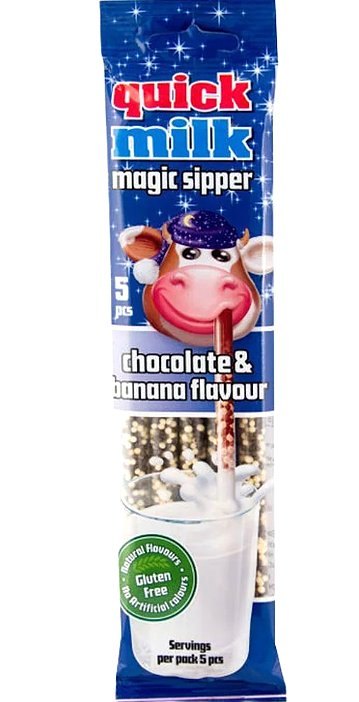 QUICK MILK MAGIC SIPPER CHOCOLAT ET BANANE 20X30GR