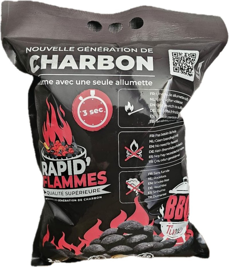 RAPID' FLAMMES CHARBON 6X2,5KG