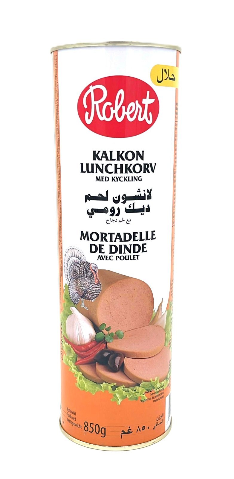 ROBERT MORTADELLE DE DINDE AVEC POULET 12X850GR