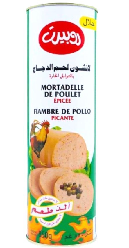 ROBERT MORTADELLE DE POULET PIQUANT 12X850GR