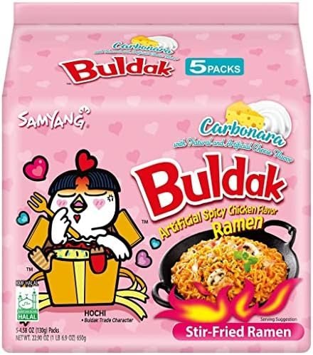 SAMYANG BULDAK RAMEN NOODLES CARBO 8X(5X130GR)