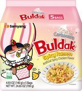 SAMYANG BULDAK RAMEN NOODLES CREAM CARBONARA 8X(5X140GR)