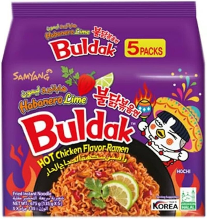 SAMYANG BULDAK RAMEN NOODLES HABANERO LIME 8X(5X140GR)
