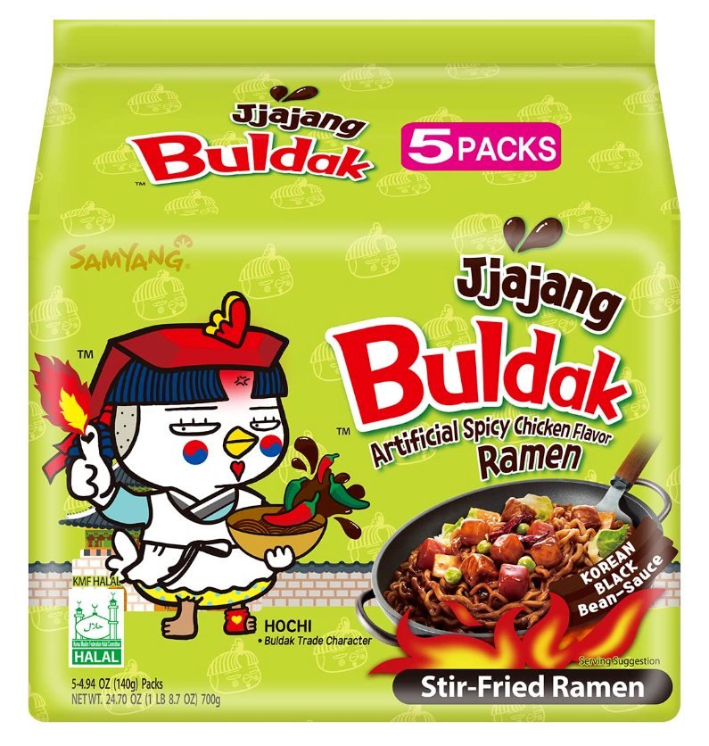 SAMYANG BULDAK RAMEN NOODLES JJAJANG 8X(5X140GR)