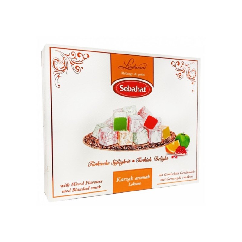 SEBAHAT LOKUM 3 COULEURS (GRENADE-POMME-ORANGE) 10X540GR