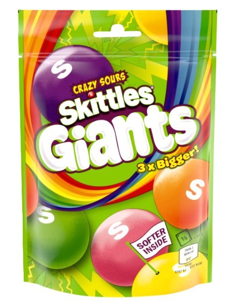 SKITTLES GIANTS CRAZY SOURS 15X132GR