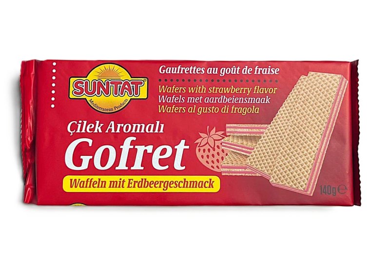 SUNTAT GAUFRETTES AU GOUT DE FRAISE 24X140GR