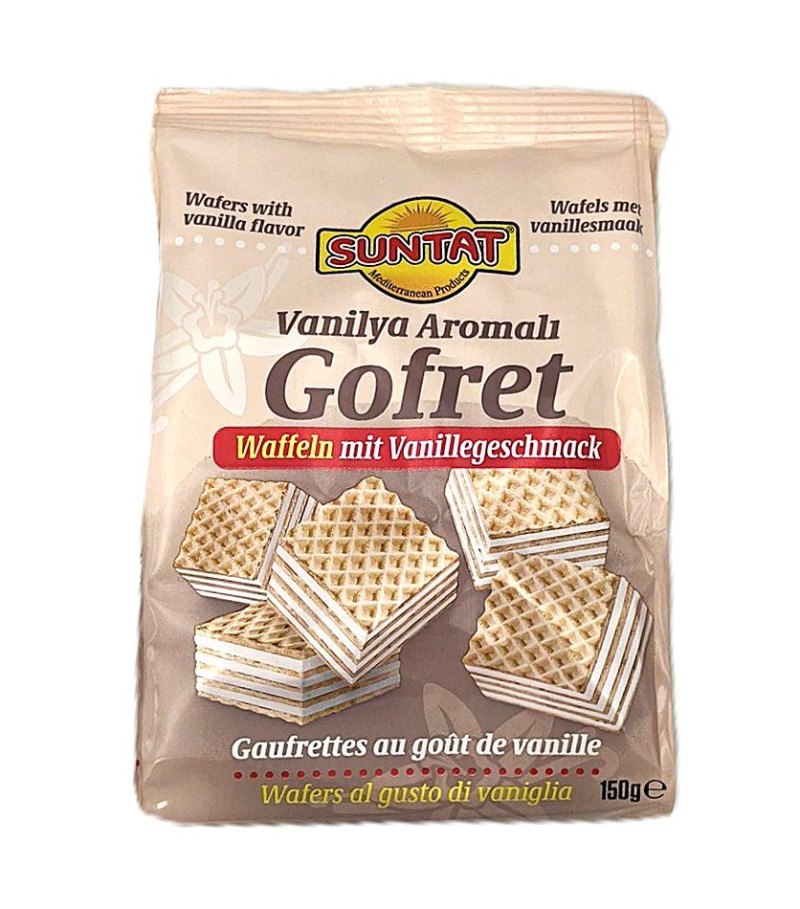 SUNTAT GAUFRETTES AU GOUT DE VANILLE 12X150GR
