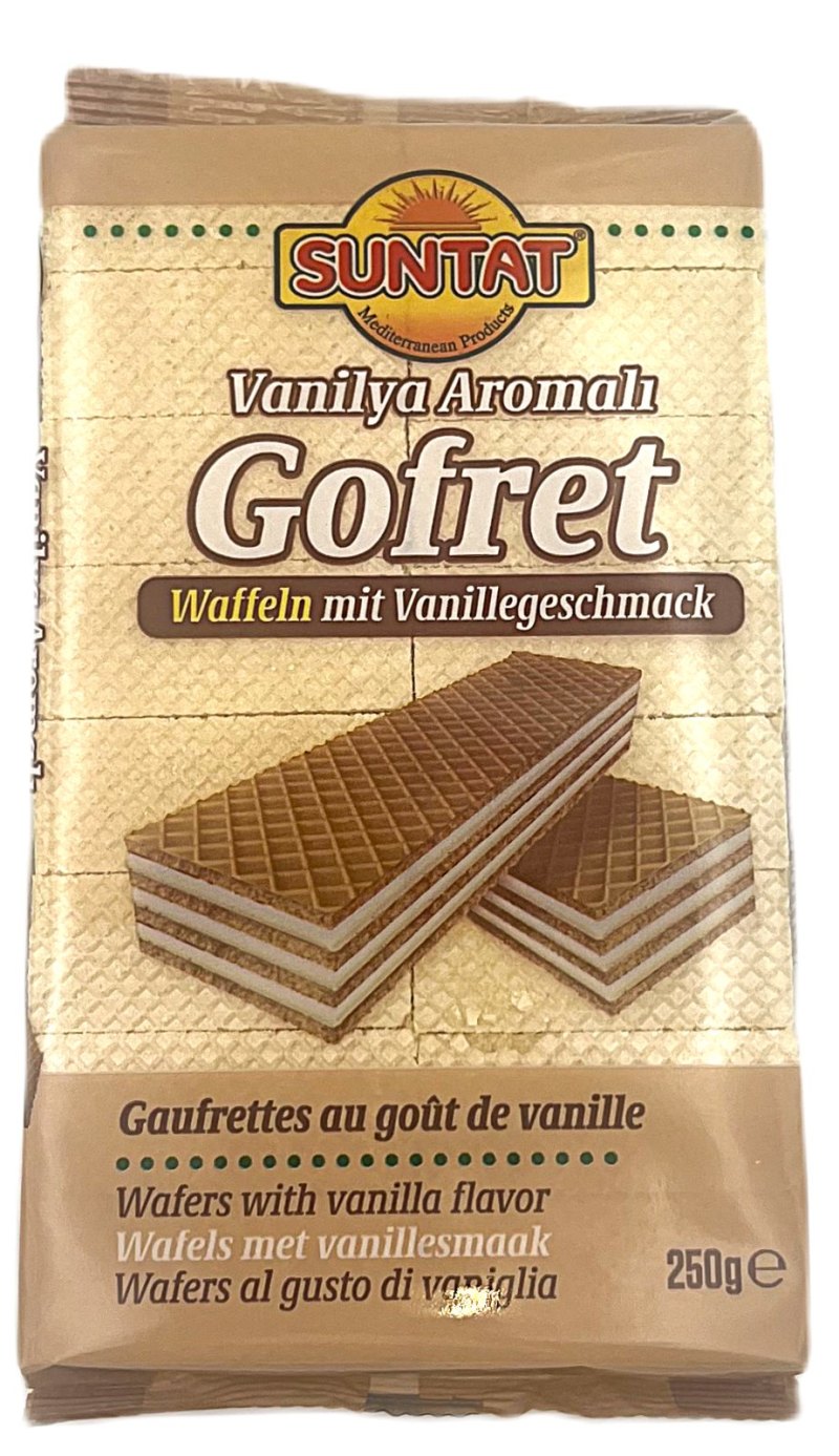 SUNTAT GAUFRETTES AU GOUT DE VANILLE 18X250GR