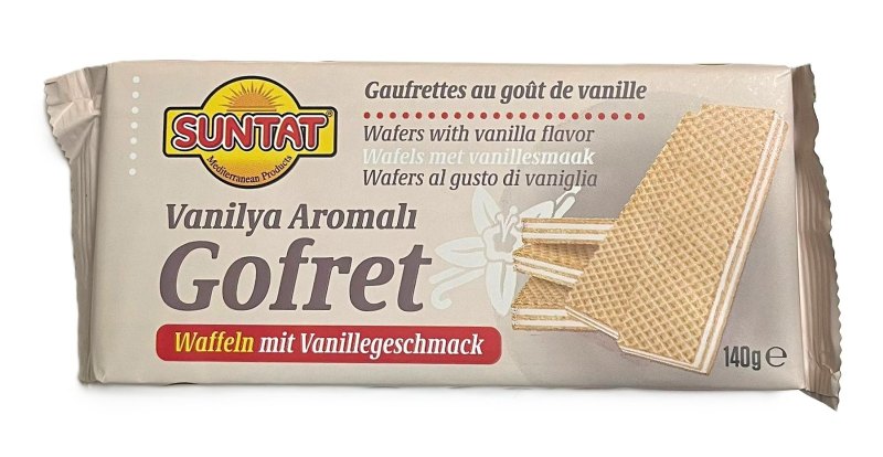SUNTAT GAUFRETTES AU GOUT DE VANILLE 24X140GR