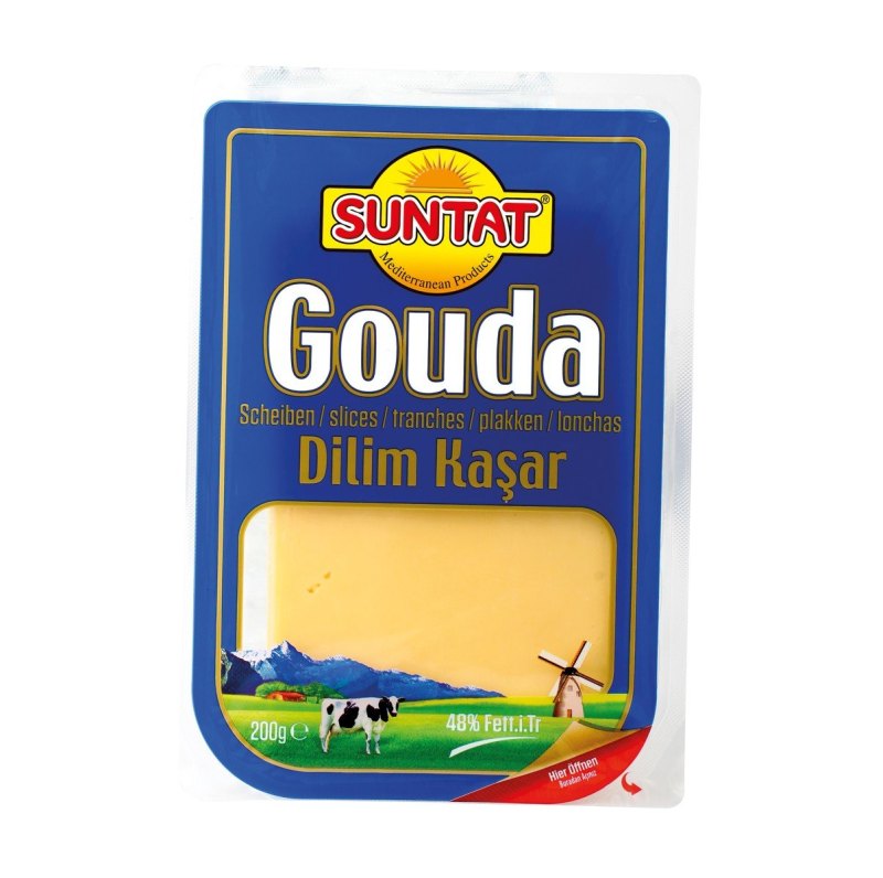 SUNTAT GOUDA FROMAGE EN TRANCHES 12X200GR