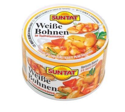 SUNTAT HARICOTS BLANCS A LA SAUCE TOMATE PILAKI 12X425GR