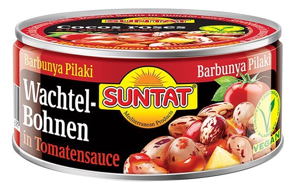 SUNTAT HARICOTS COCOS ROSES A LA SAUCE TOMATE 12X280GR
