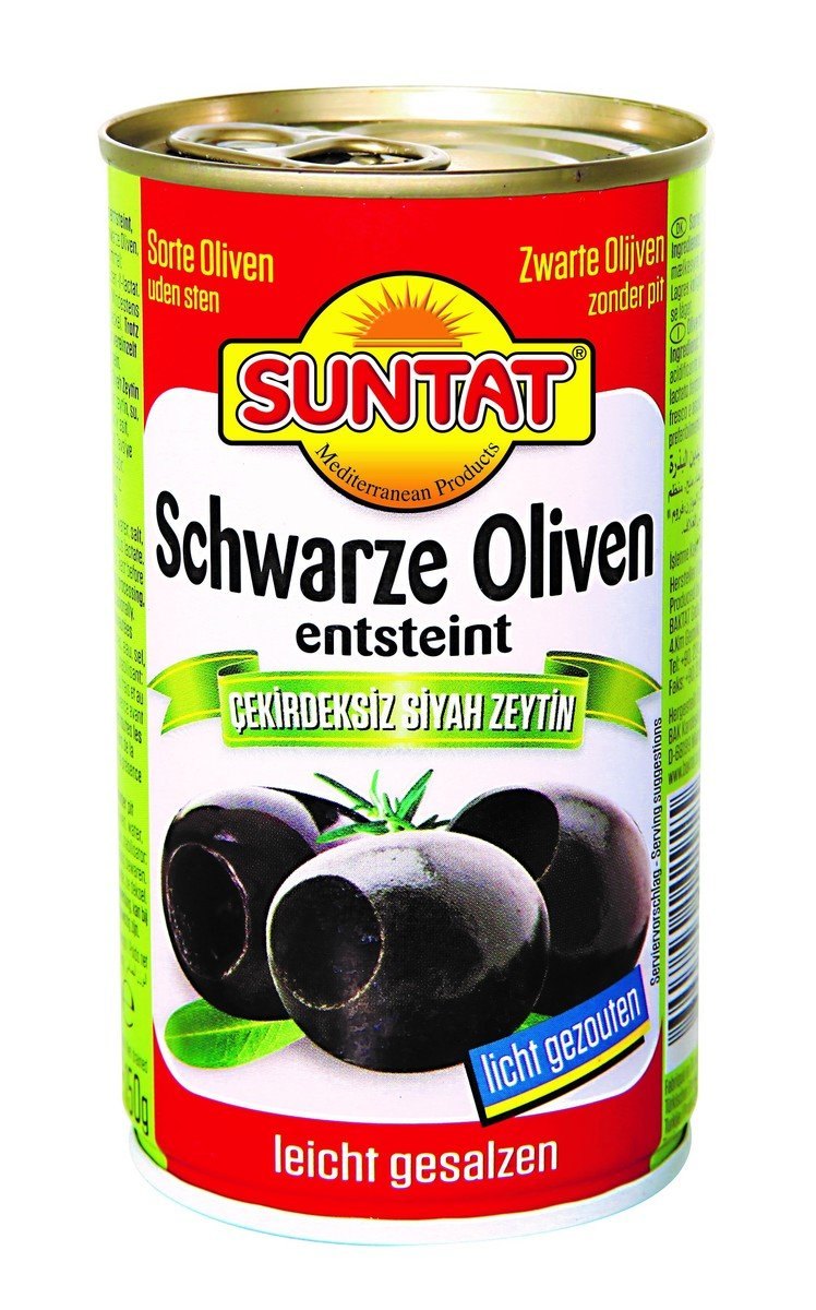 SUNTAT MAROC OLIVES NOIRES DENOYAUTEES 12X1/2