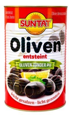 SUNTAT MAROC OLIVES NOIRES DENOYAUTEES 26/29 4X5L