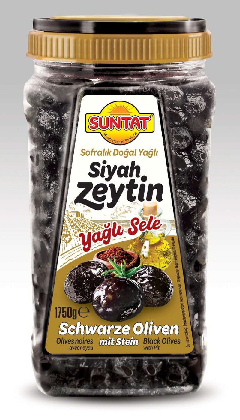 SUNTAT OLIVES NOIRES YAGLI SELE (231-260) 6X1,75KG PET GOLD
