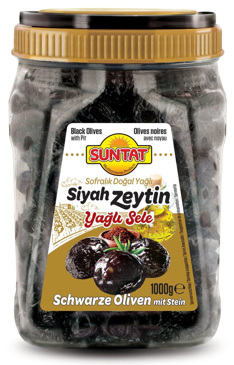 SUNTAT OLIVES NOIRES YAGLI SELE (231-290) 6X1KG PET GOLD