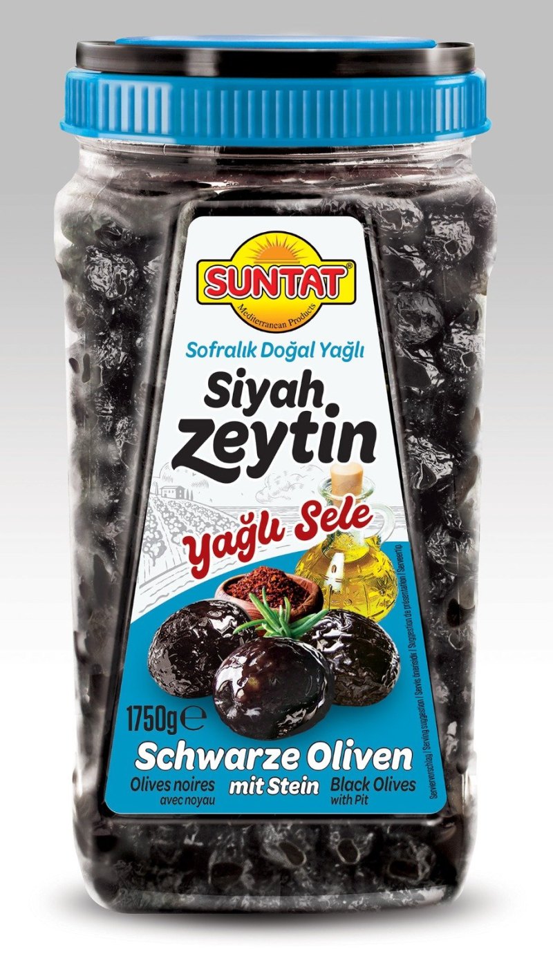 SUNTAT OLIVES NOIRES YAGLI SELE (351-380) 6X1,75KG PET BLUE