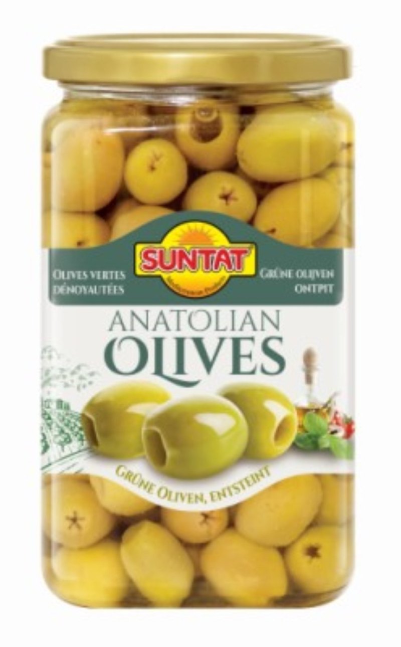 SUNTAT OLIVES VERTES SANS NOYAUX ANATOLIAN BOCAL 12X850ML