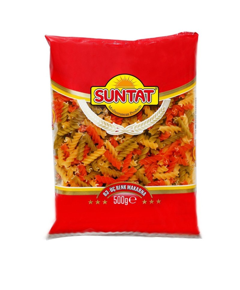 SUNTAT PATES 83 FUSILLI TRICOLORE 24X500G