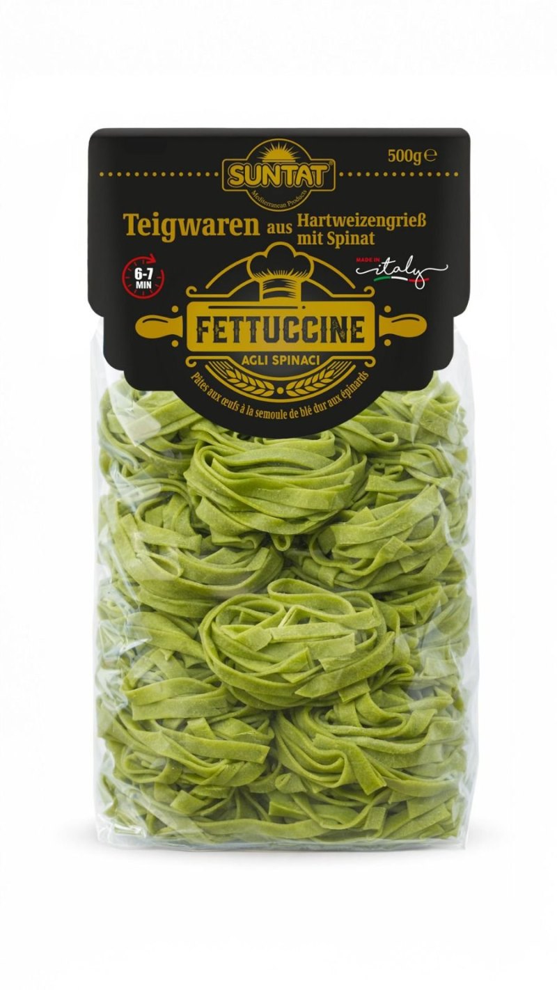 SUNTAT PATES FETTUCCINE EPINARD 12X500GR