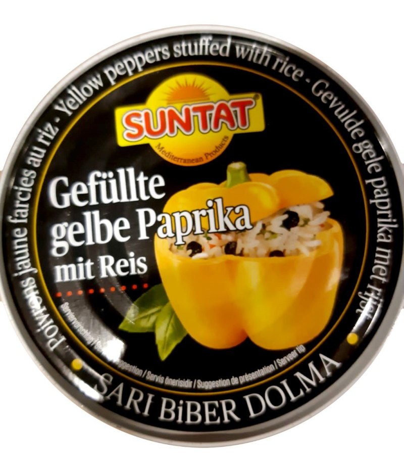 SUNTAT POIVRONS JAUNE FARCIS AUX RIZ 12X1/2 350GR