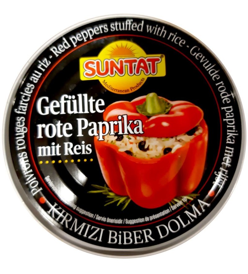 SUNTAT POIVRONS ROUGES FARCIS AUX RIZ 12X1/2 350GR