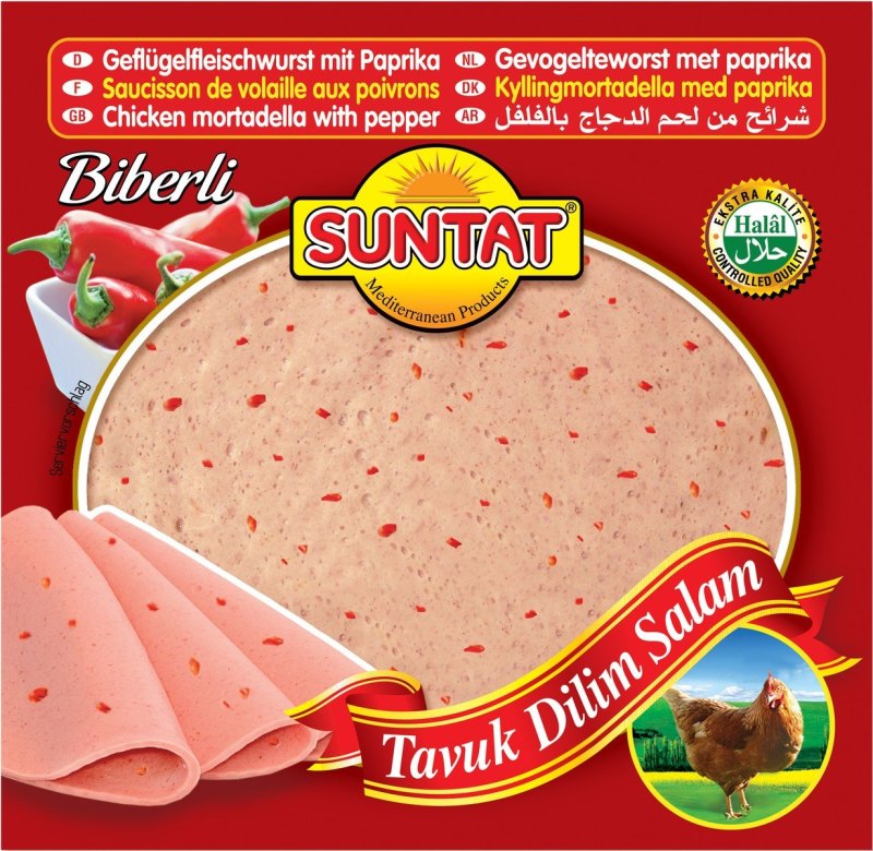 SUNTAT SALAMI DE POULET PAPRIKA TRANCHES 12X200GR