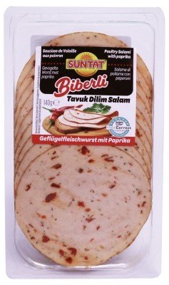 SUNTAT SALAMI POULET AUX POIVRONS 12X140GR