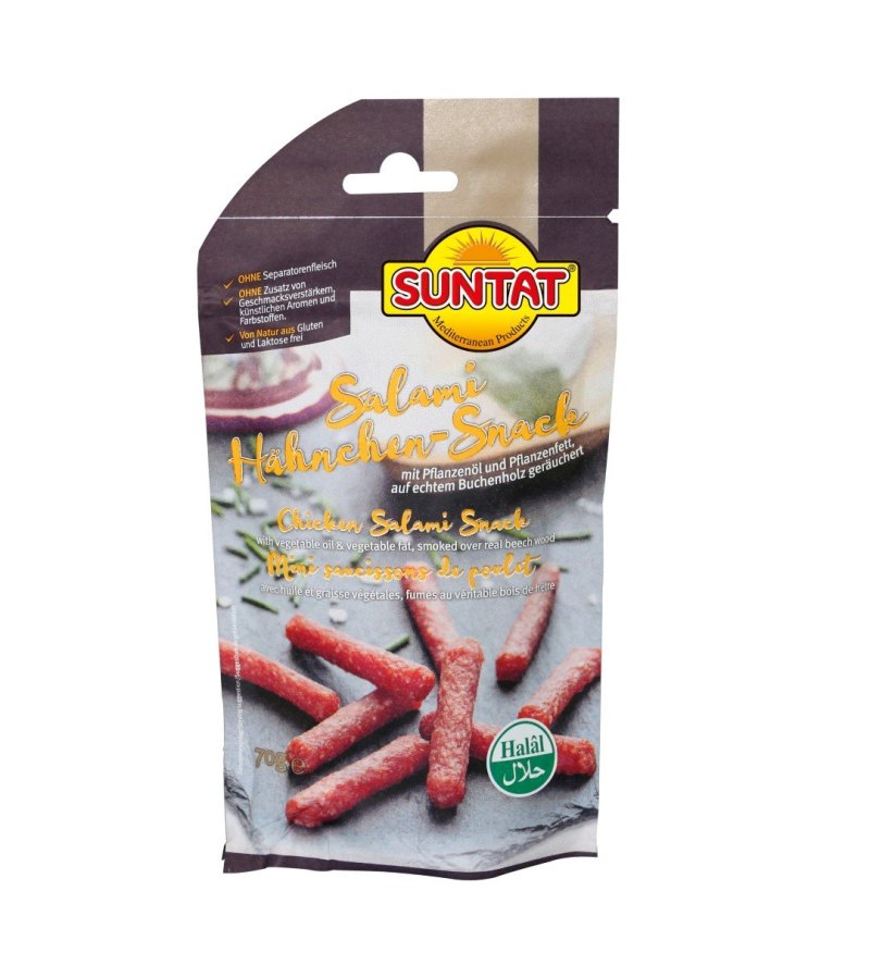 SUNTAT SNACK SALAMI AU POULET 10X70GR