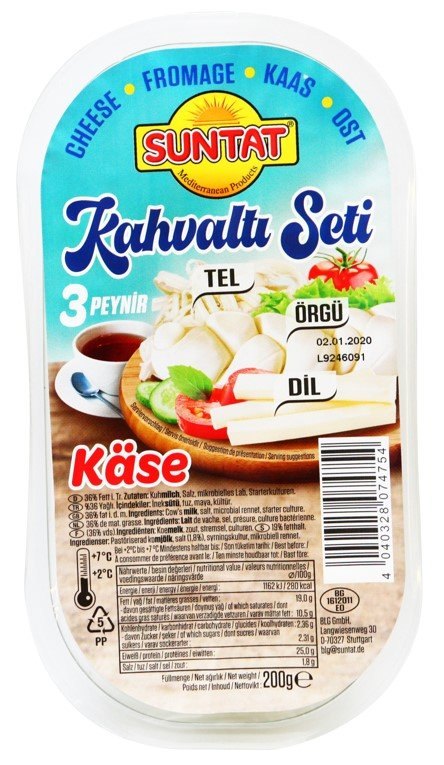 SUNTAT SPECIAL TEL+ORGU+DIL PEYNIRI 36% 12X200GR