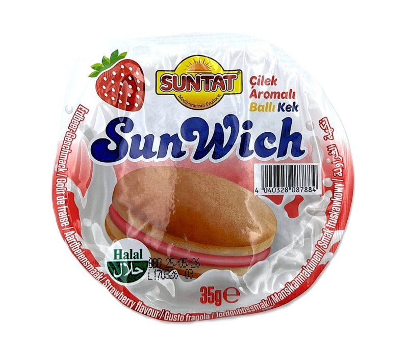 SUNTAT SUNWICH GATEAU AU MIEL ET A LA FRAISE 12X35GR
