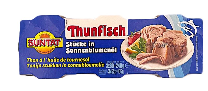 SUNTAT THON A L'HUILE DE TOURNESOL 8X(3X80GR)