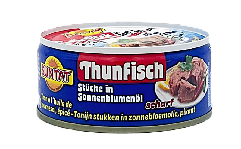 SUNTAT THON A L'HUILE DE TOURNESOL EPICE 24X160GR
