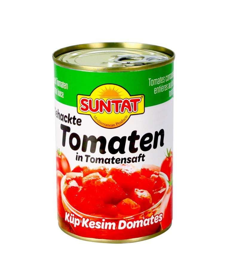 SUNTAT TOMATES PELEES CUBES BOITE 12X425ML