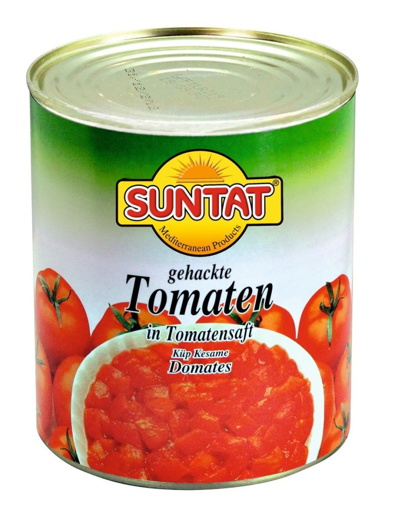 SUNTAT TOMATES PELEES CUBES BOITE 12X850ML