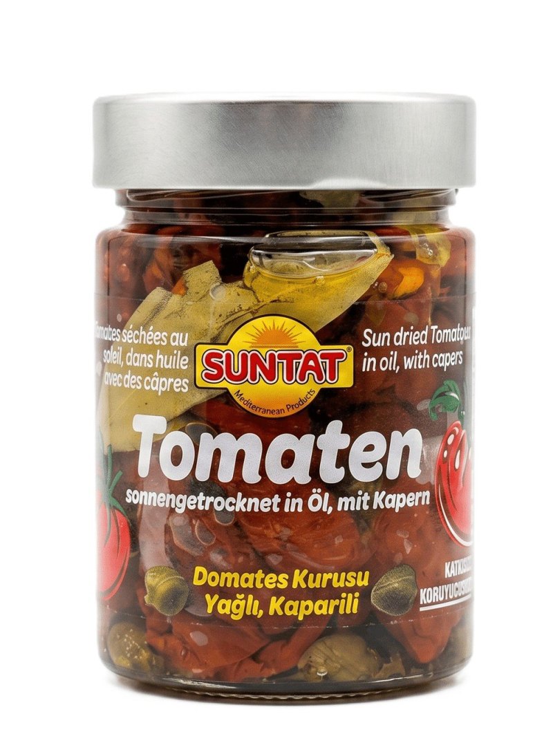 SUNTAT TOMATES SECHEES AU SOLEIL DANS HUILE AVEC DES CAPRES 10X330GR