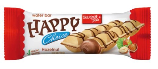 SWEET PLUS HAPPY CHOICE GAUFRETTE CREME DE NOISETTE 16X45GR