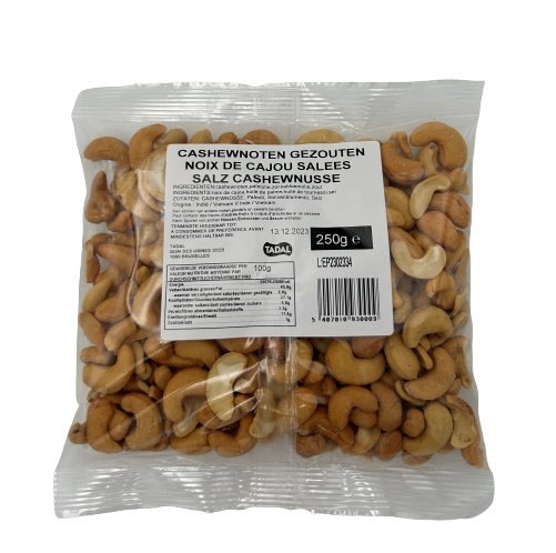 TADAL NOIX DE CAJOU SALEE 16X250GR