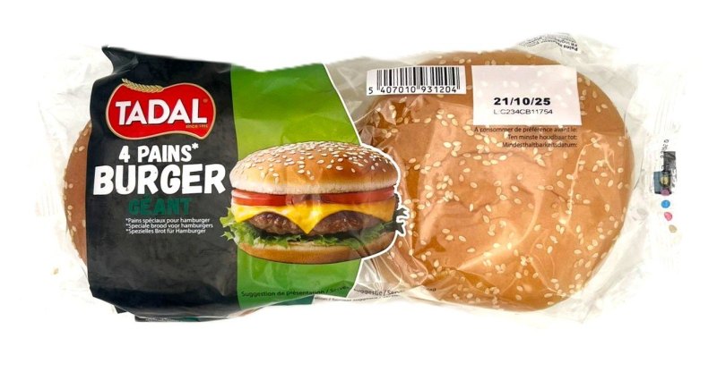 TADAL PAIN BURGER GEANT 10X330GR