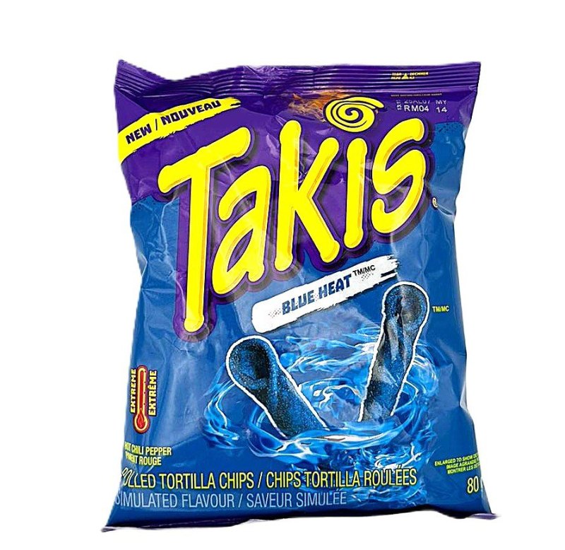 TAKIS BLUE HEAT HOT CHILI PEPPER CANADA 18X80GR