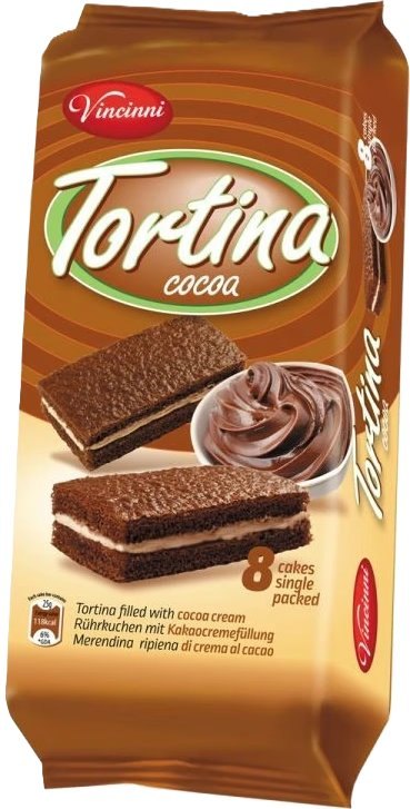 VINCINNI TORTINA CACAO 12X200GR