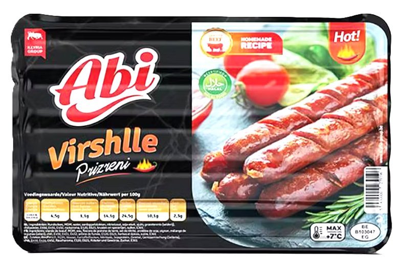 ABI SAUCISSE DE PRIZRENI AU BOEUF PIQUANT 18X500GR