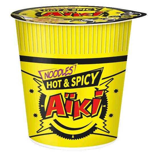 AIKI NOODLES CUP HOT&SPICY 8X68GR